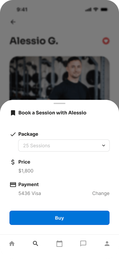 Trainer profile screen