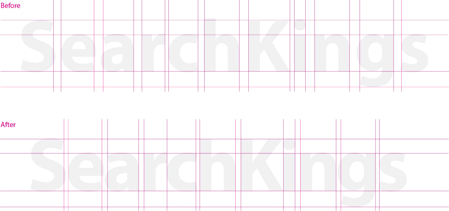 SearchKings Logo Kerning
